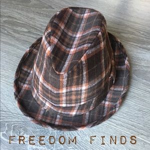 Men’s Wool Fedora Plaid